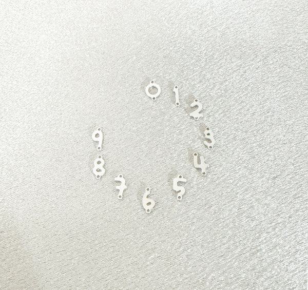 sterling silver number connector