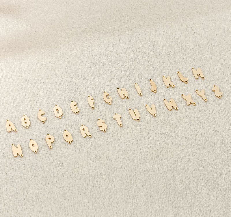 gold filled bubble letters