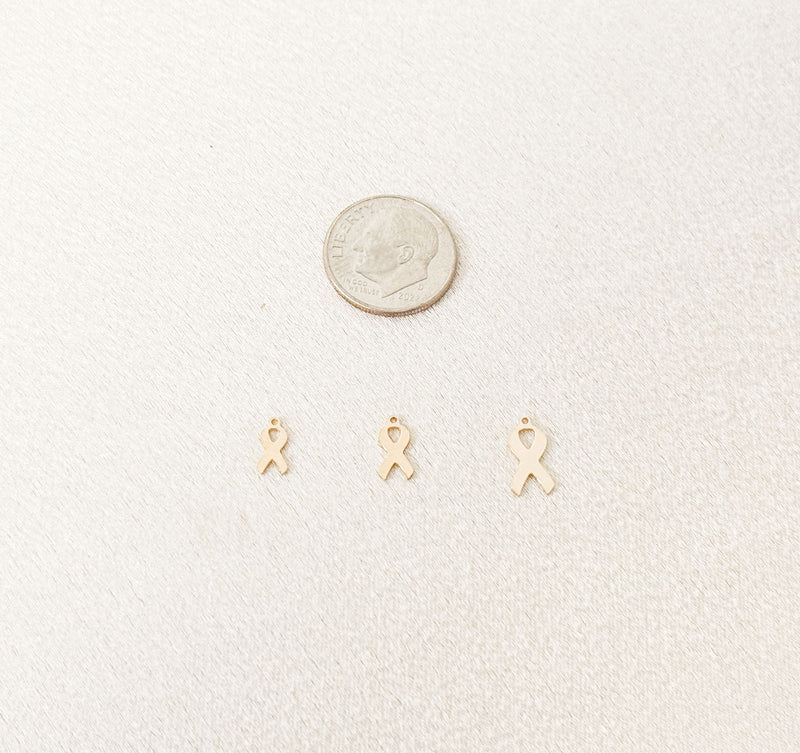 breast cancer awareness charms size comparison