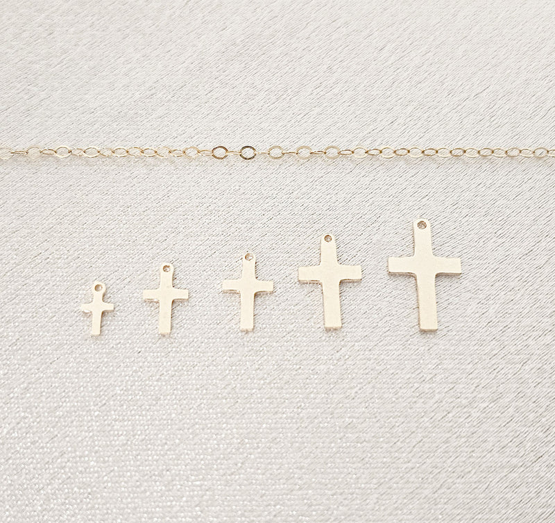 cross charm size comparison