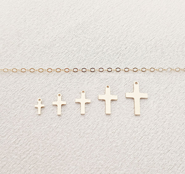 cross charm size comparison