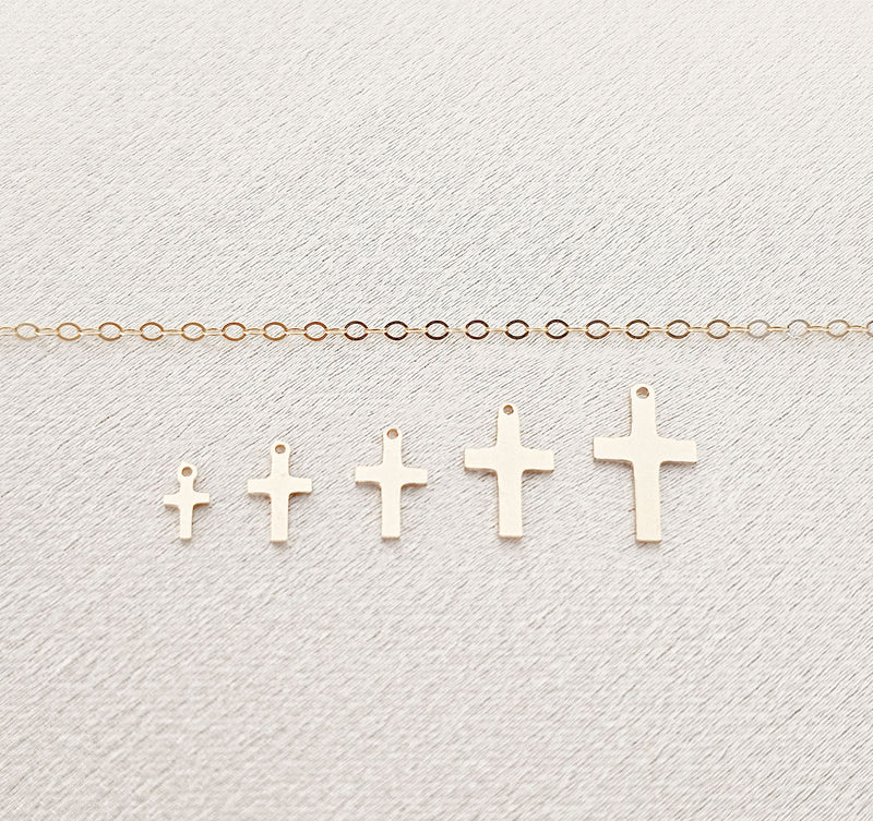 cross charm size comparison