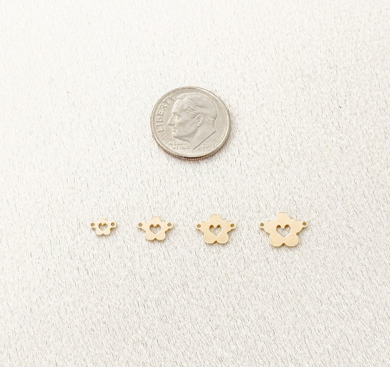 daisy heart connector size comparison
