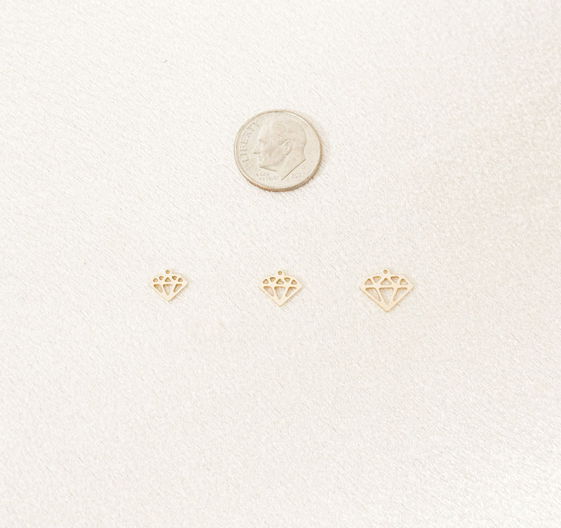 diamond charm size comparison