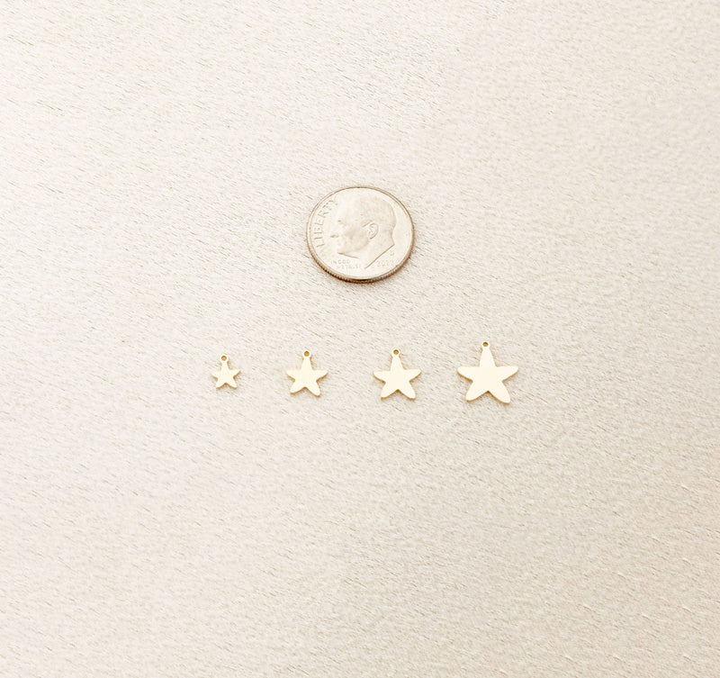 doodle star charm size comparison