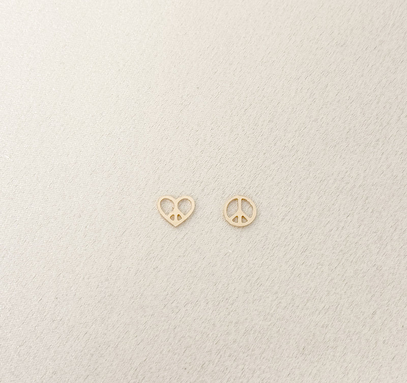 peace and heart peace charm