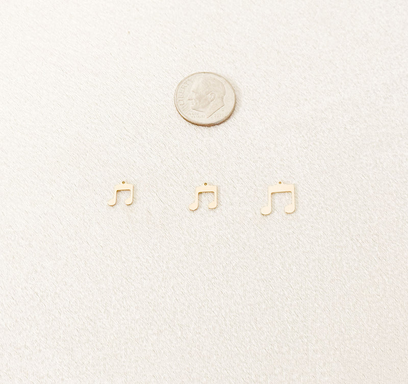 music note charm size comparison