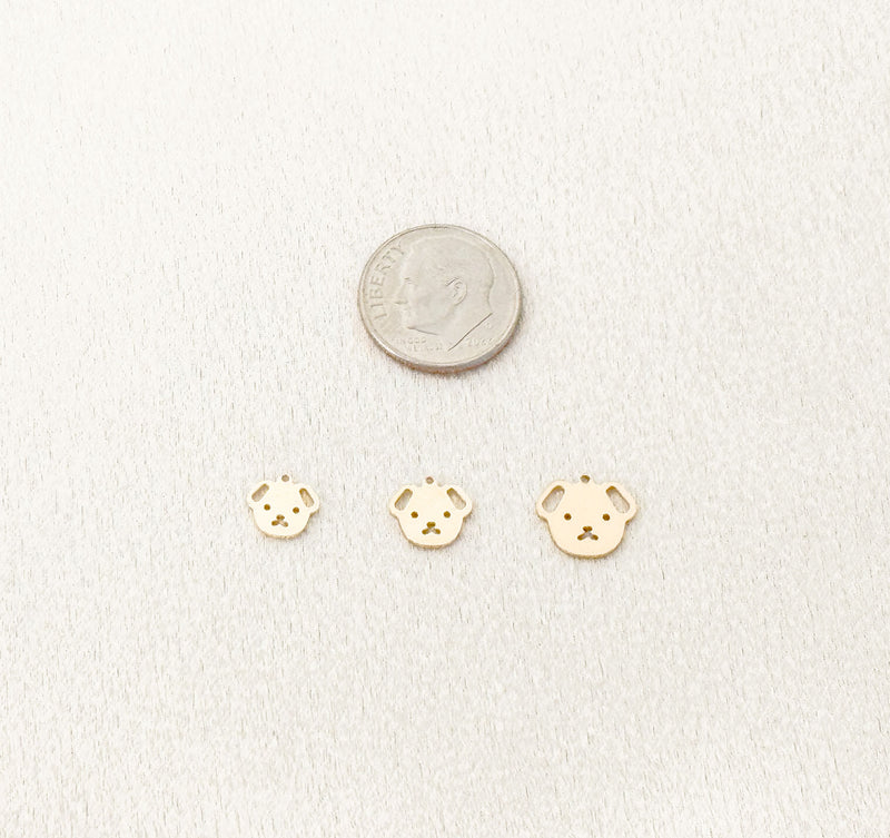 puppy head charm size comparison