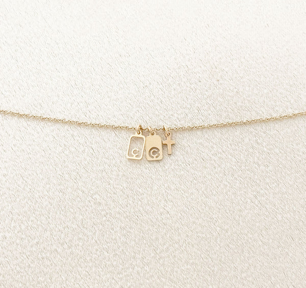 Mini Rectangle Tag F1 Initial Charm