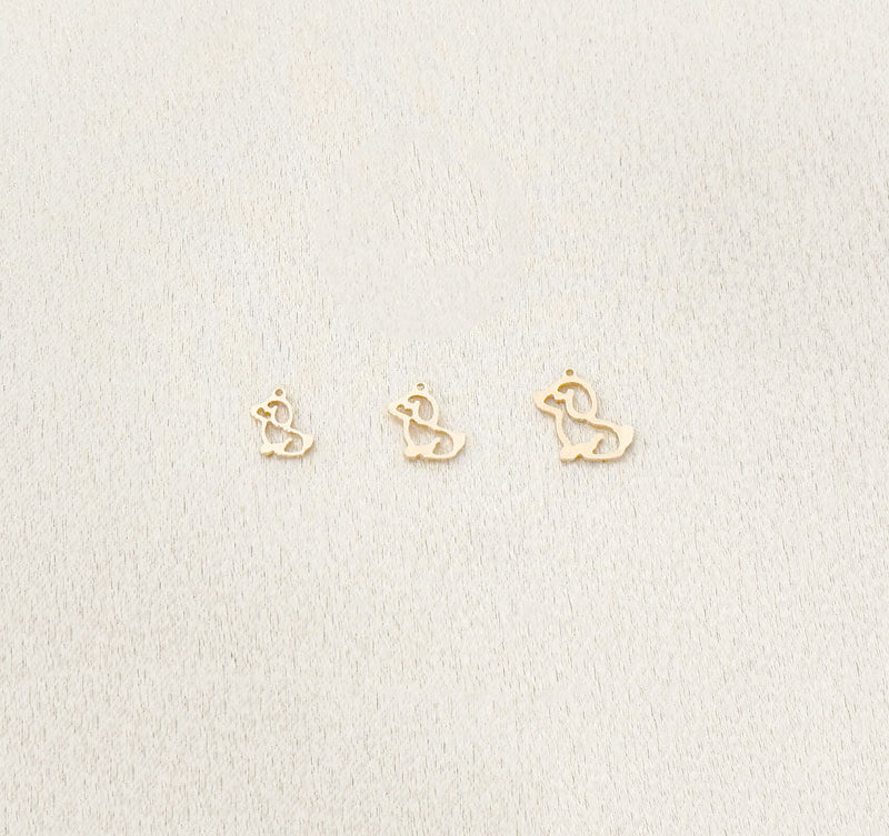sitting dog charm