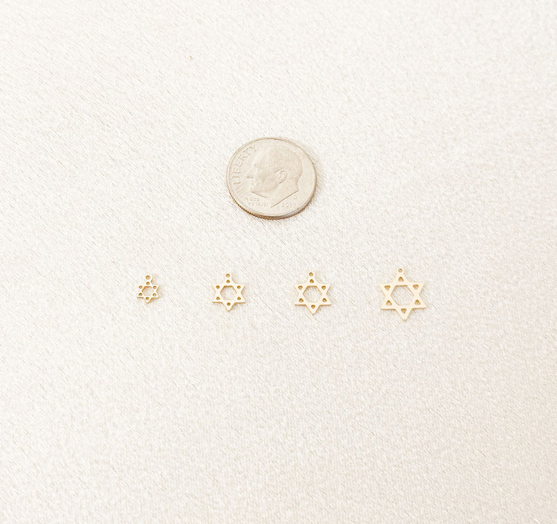 star of david charm size comparison