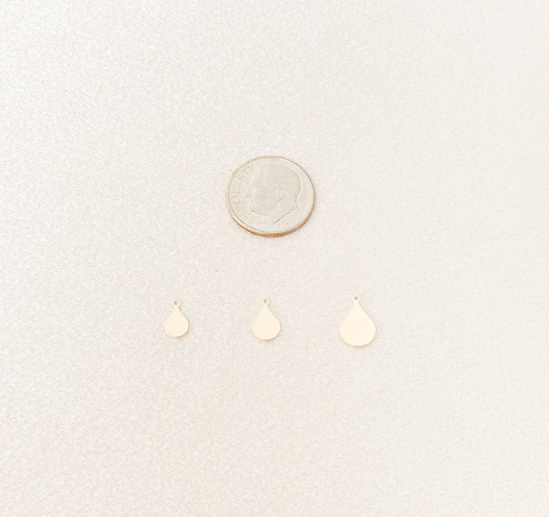 teardrop charm size comparison