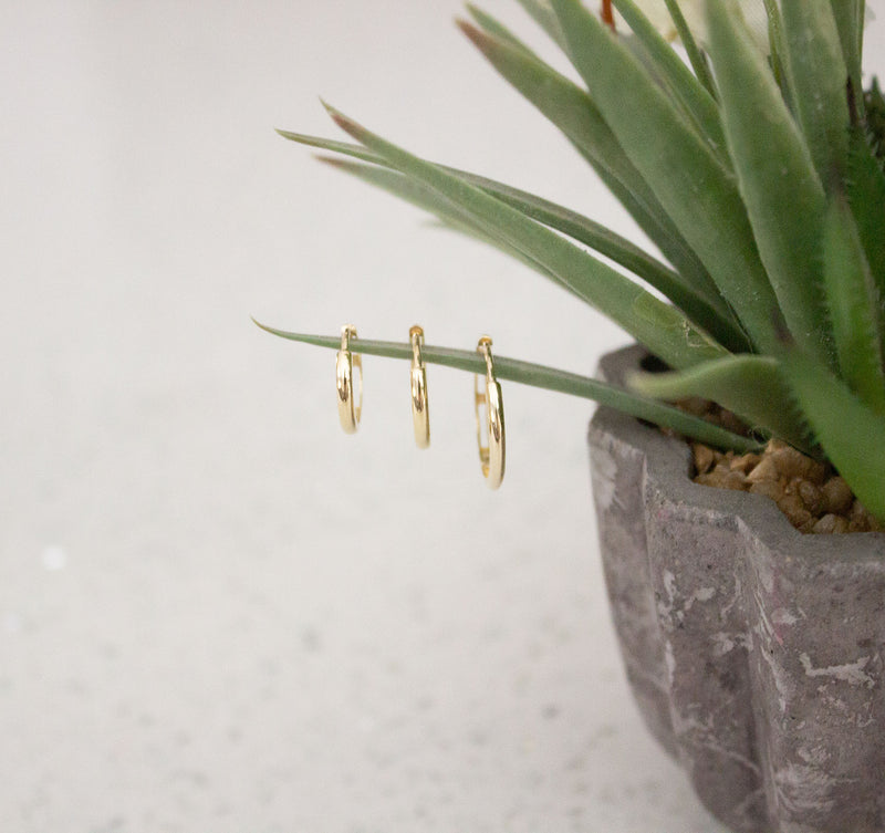 dainty gold hoop earrings