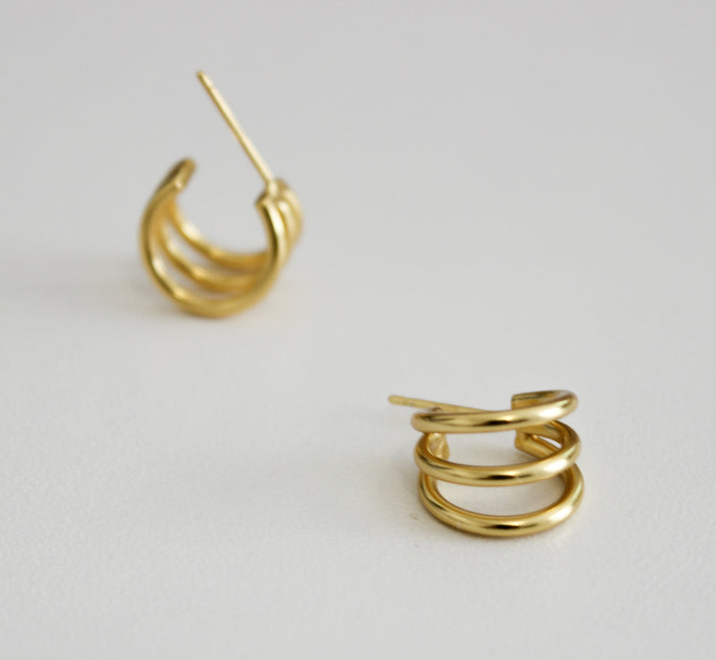 Triple Hoop Kourtney Earrings