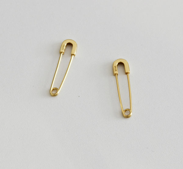 gold paperclip earrings