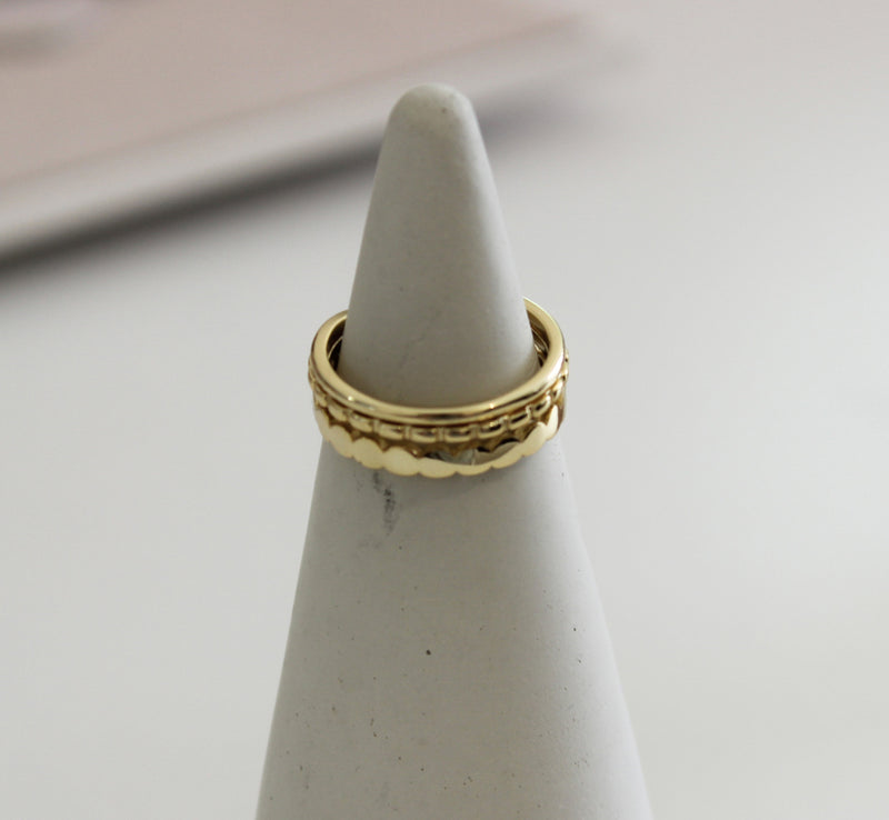 18k gold vermeil layered ring