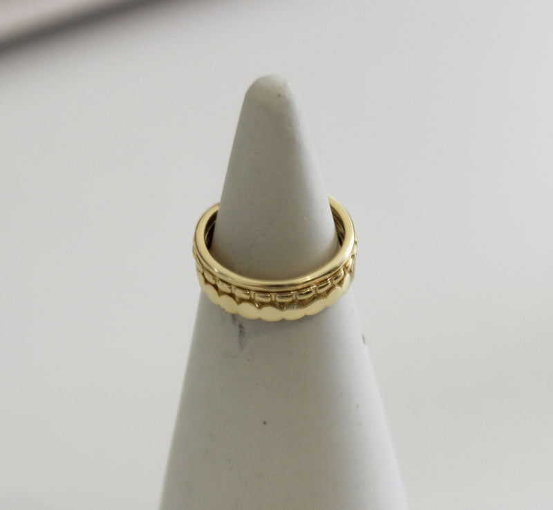 18k gold vermeil layered ring