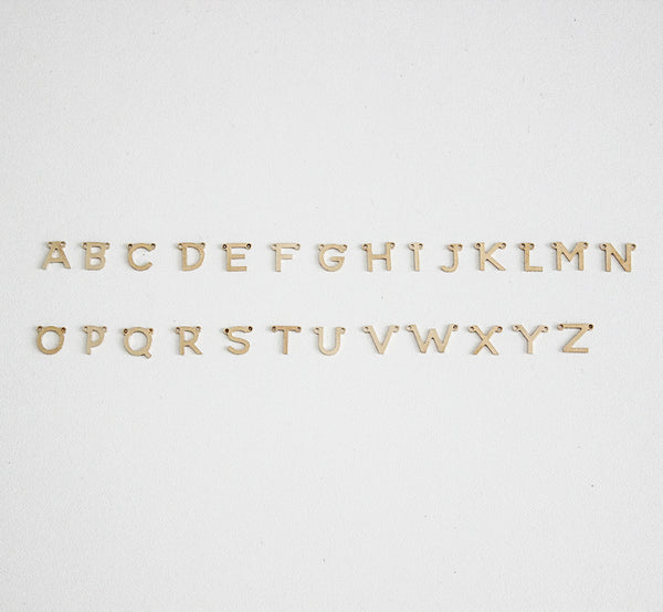 Library: Alphabet Kit Initial Charms in 14kt Gold Filled