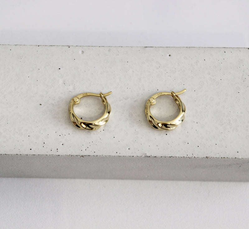 18k gold vermeil hoop earrings