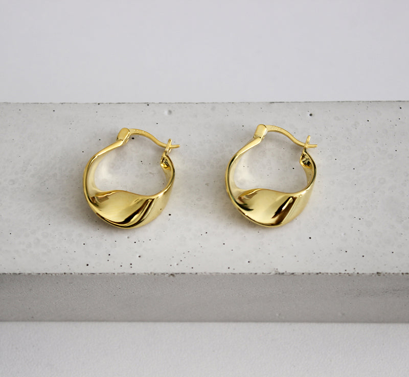 18k gold vermeil hoop earrings