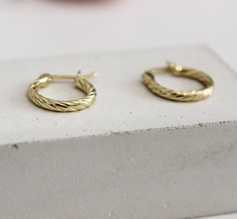 18k gold vermeil hoop earrings