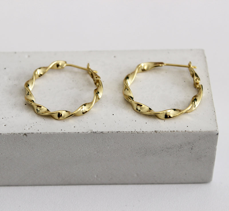 18k gold vermeil hoop earrings