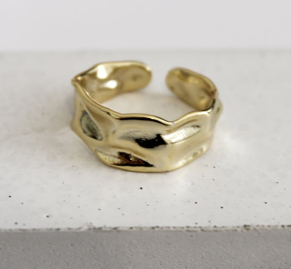 gold adjustable ring